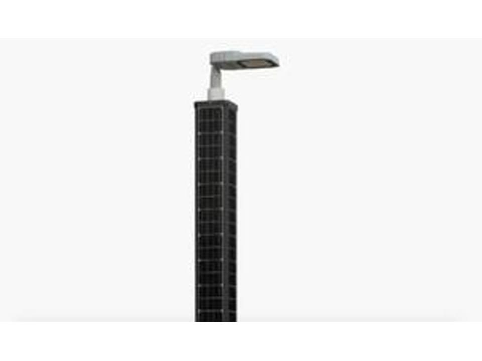 INL-SPL02 — Poste Solar Vertical com Bateria Integrada