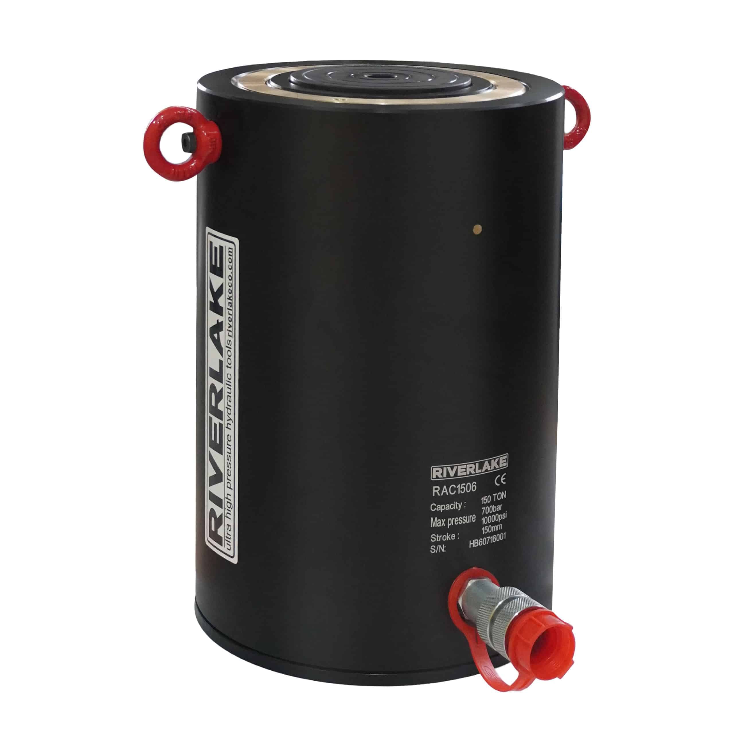 RAC2010, 20 Ton Capacity,250mm Stroke, Single Acting, Spring Retraction Aluminum Hydraulic Cylinder