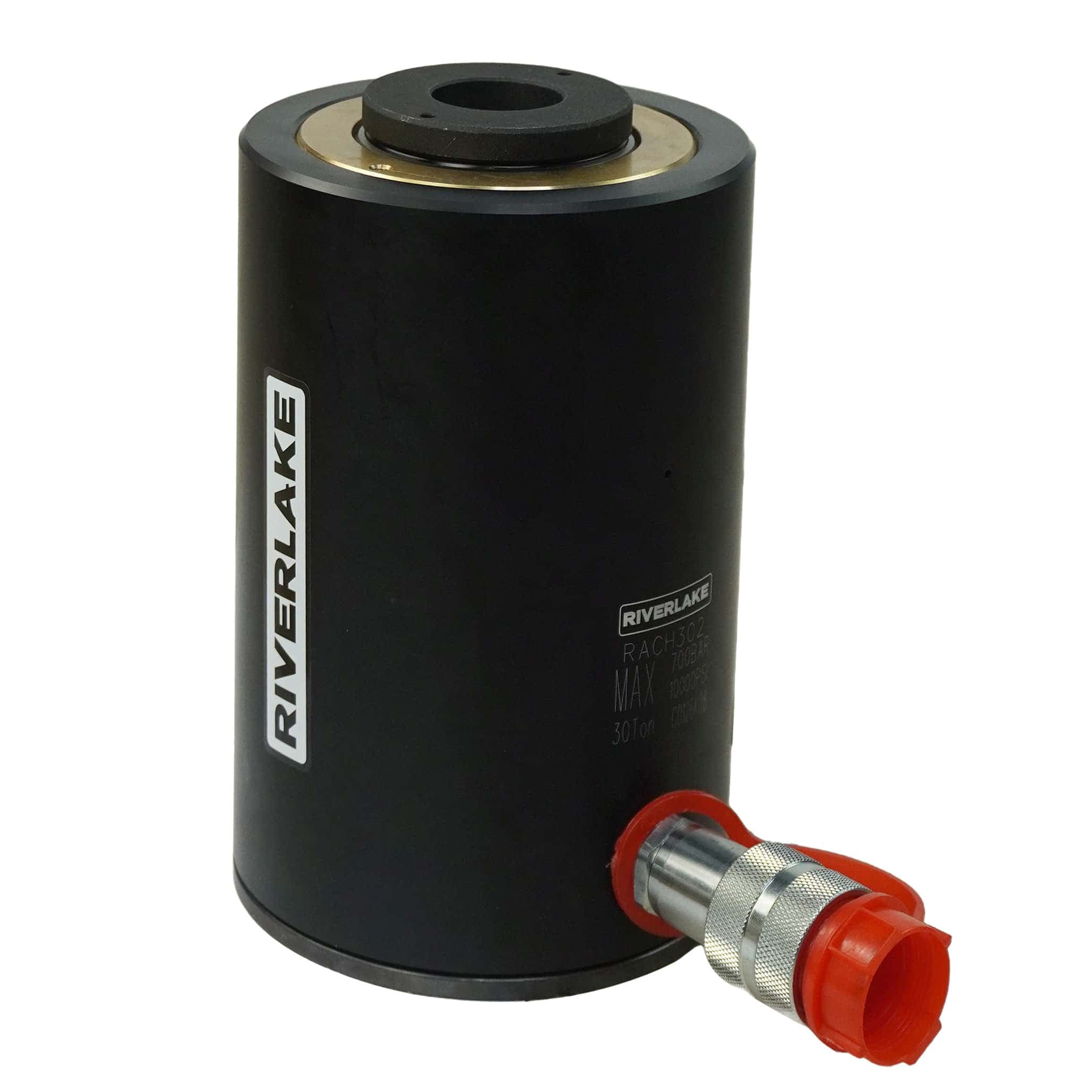 RACH6010, 60 Ton Capacity,250mm Stroke, Single Acting Aluminum Hollow Hydraulic Cylinder