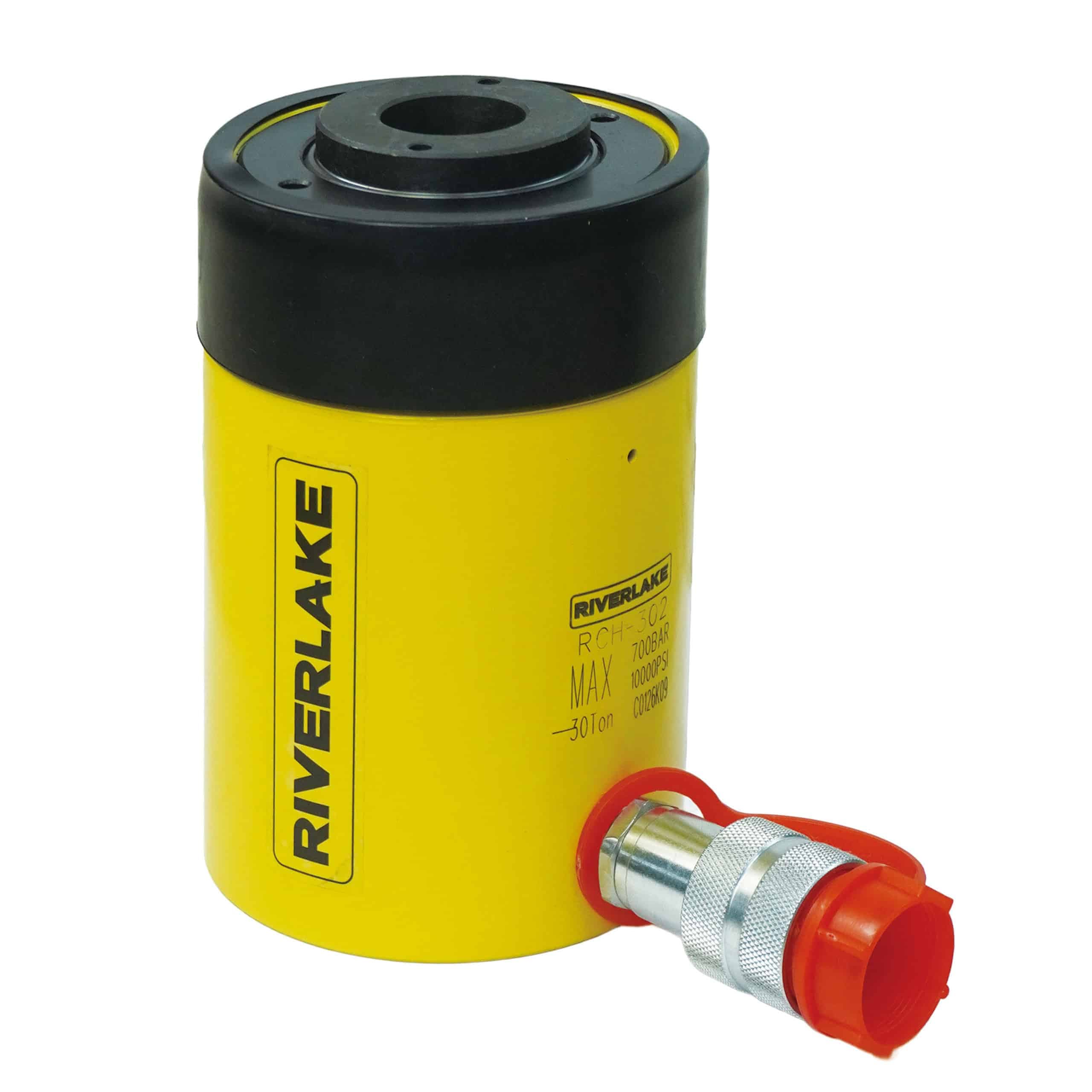 RCH603, 60 Ton Capacity,76mm Stroke, Single-Acting Spring-Retraction Hollow Hydraulic Cylinders