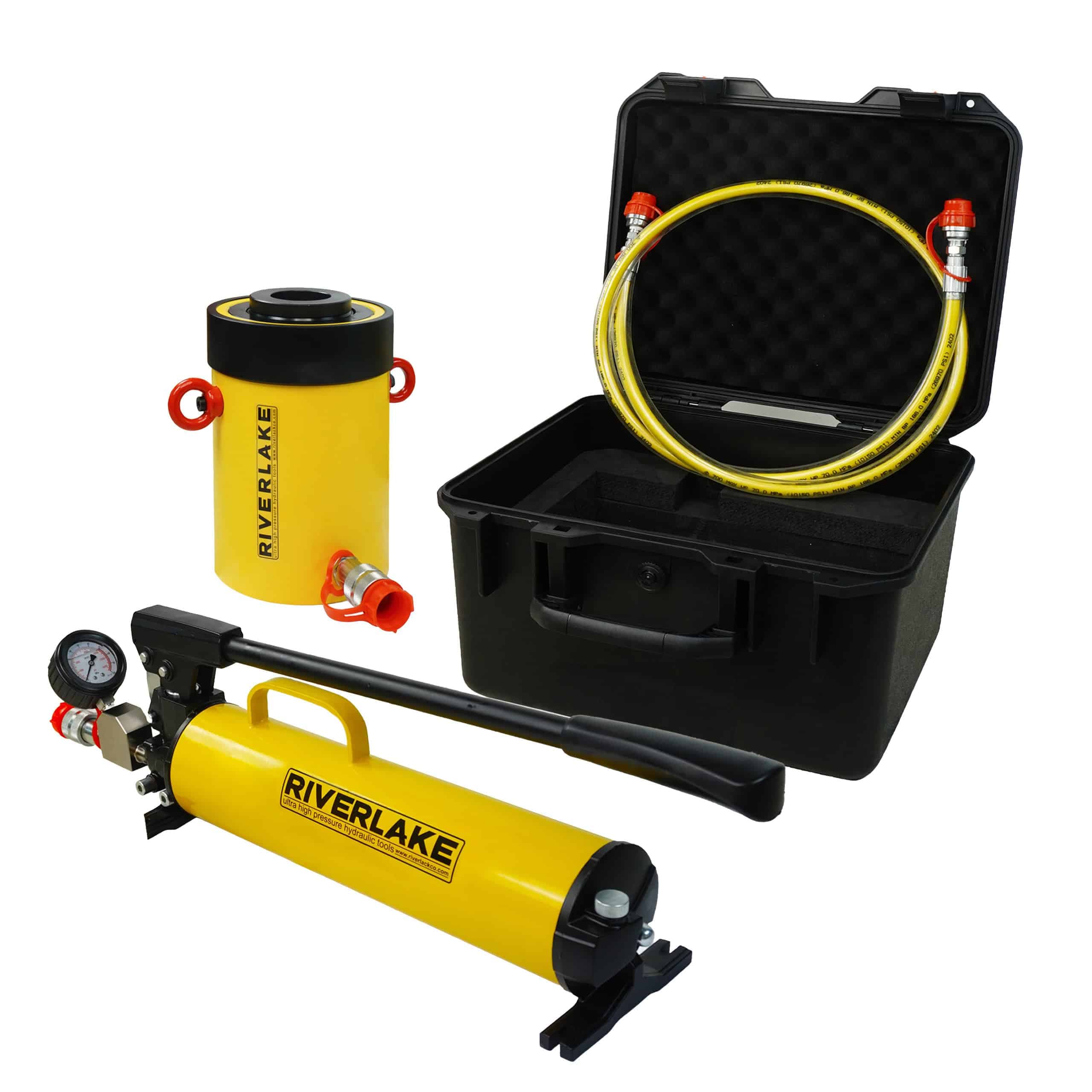 SCH1003H, 95 Ton Capacity,76mm Stroke, Hydraulic Cylinder And Hand Pump Set