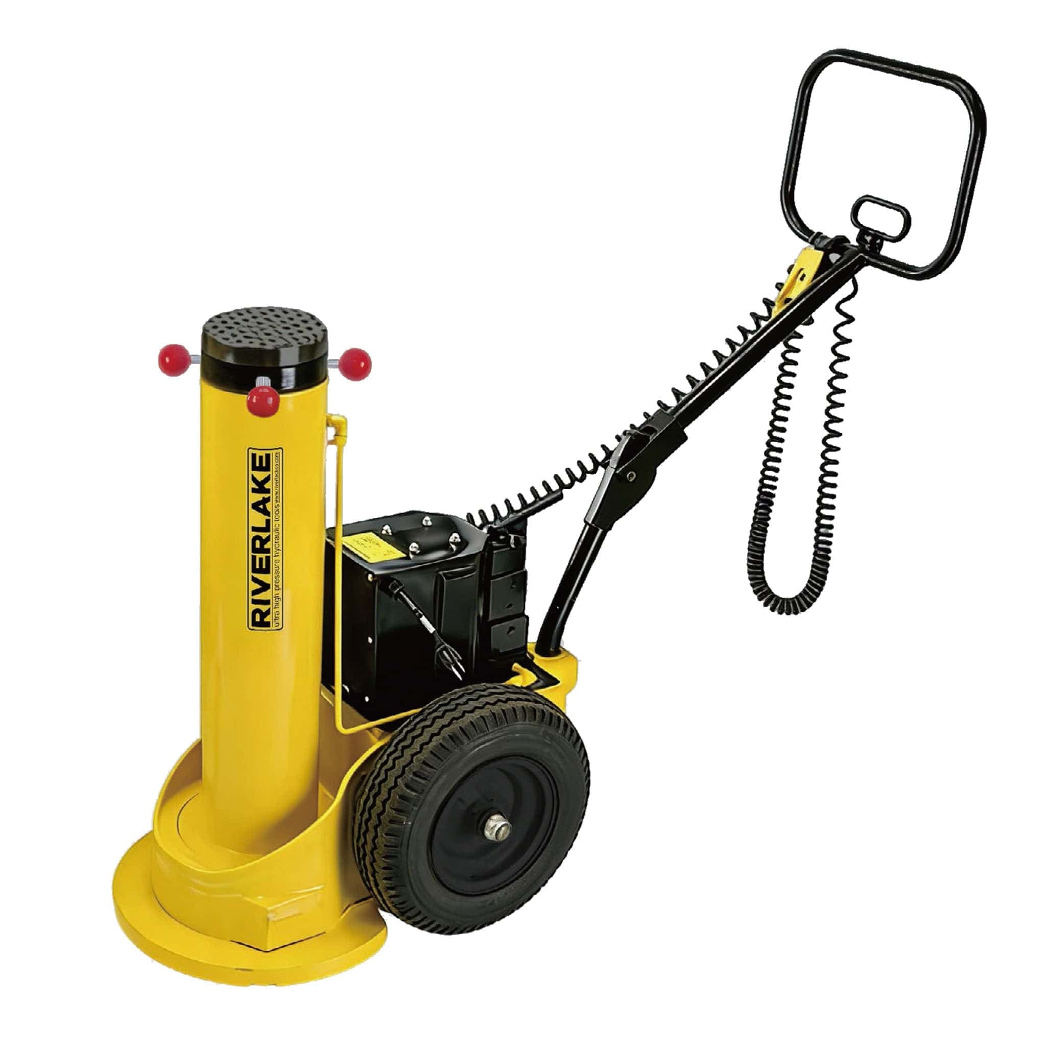 WLJ100700E, 100 Ton Capacity,700mm Stroke, Battery Powered Hydraulic Wheeled Jack