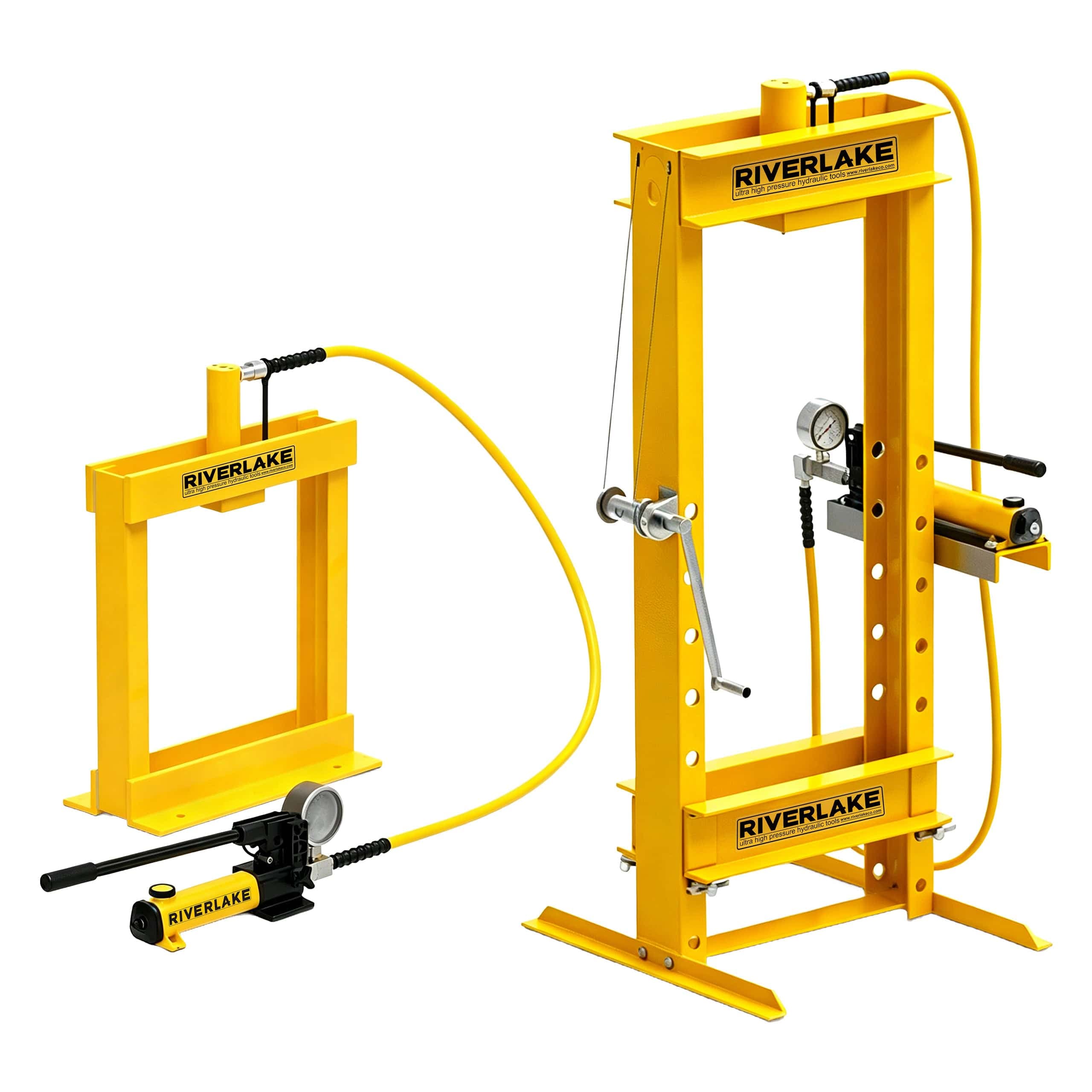 XLP506P80, 498 kN Workshop Press with RC506 Single-Acting Cylinder and P80 Hand Pump